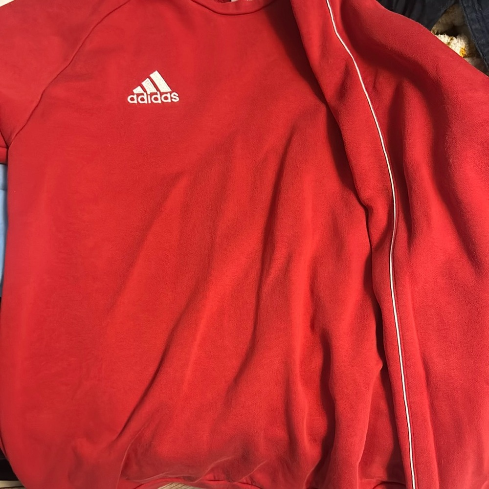 Red adidas sweatshirt